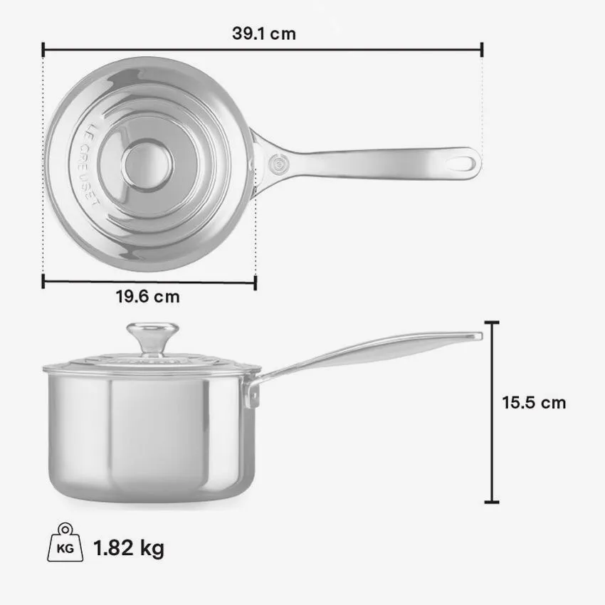 Le Creuset | Stainless Steel Saucepan with Lid