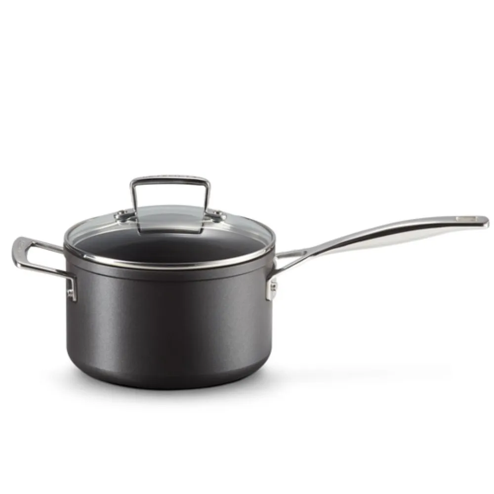 Le Creuset Toughened Non-Stick saucepan with glass lid & helper handle