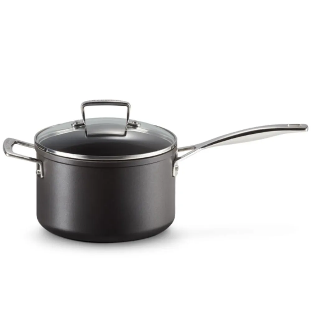 Le Creuset Toughened Non-Stick saucepan with glass lid & helper handle