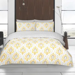 Lewis's Twin Pack Astrid / Collette Duvet Set - Lemon