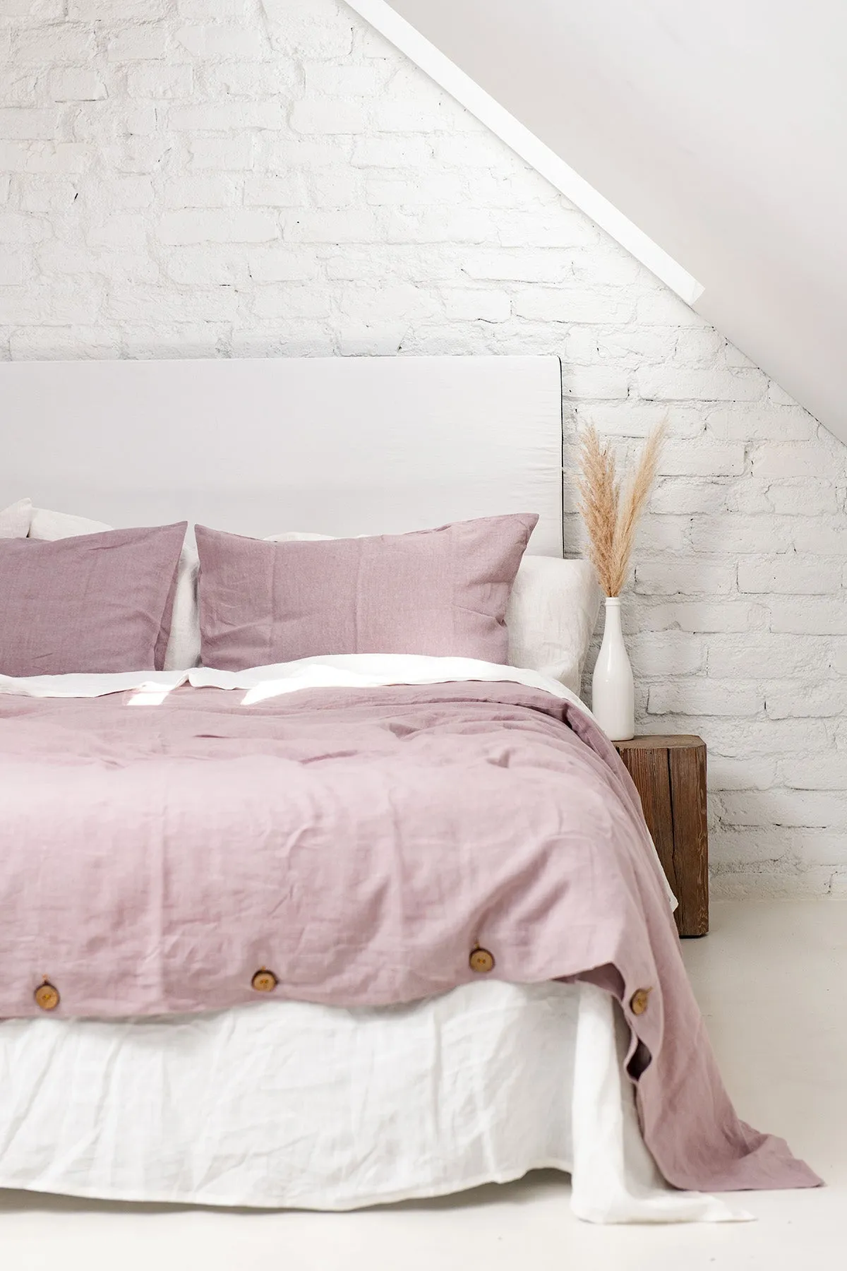 Linen Duvet Cover Dusty Rose