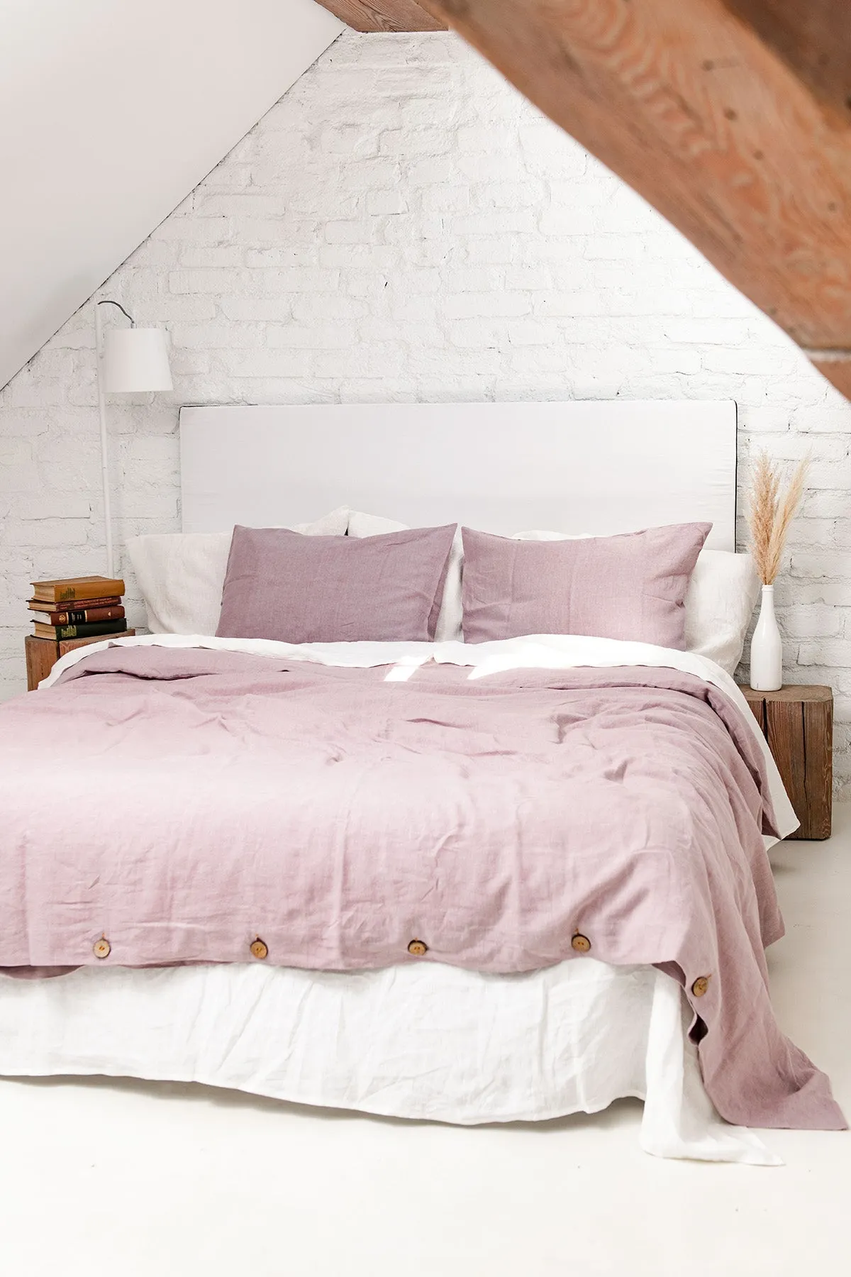 Linen Duvet Cover Dusty Rose