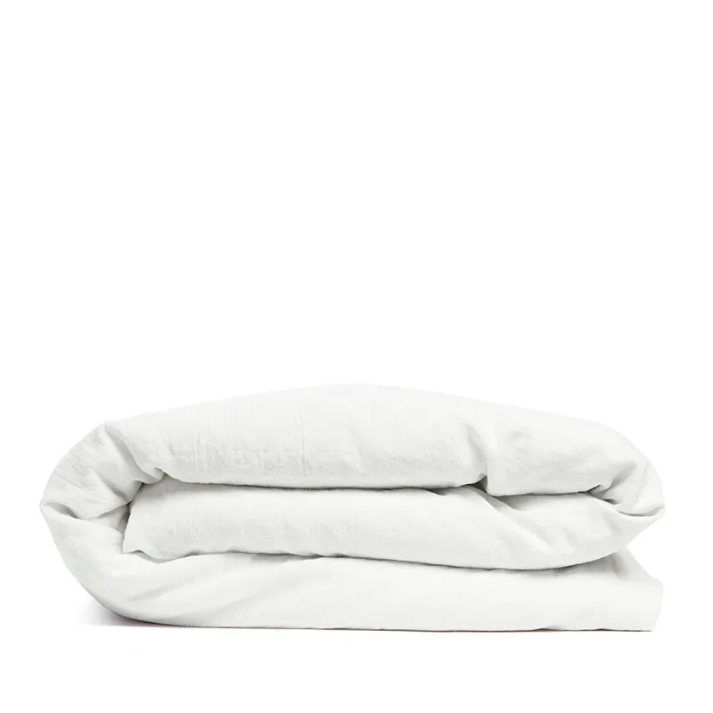 Linen duvet cover pure white kids