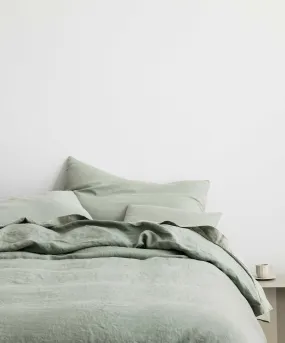 Linen Duvet Cover Set - Sage