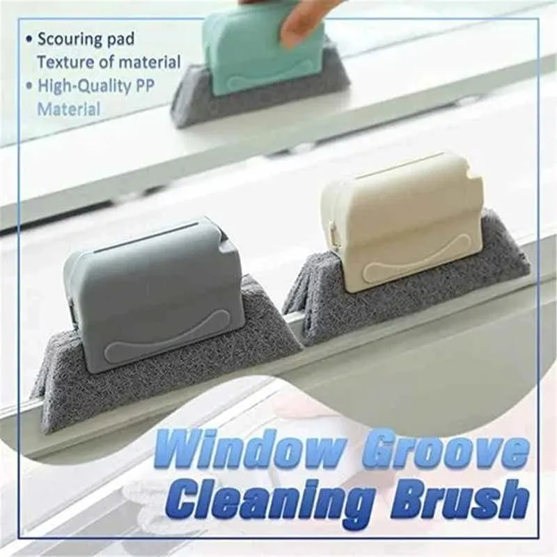 Magic Window Groove Cleaning Brush, Window Track Crevice Gap Corner Cleaner, Household Magic Window Cleaning Tool