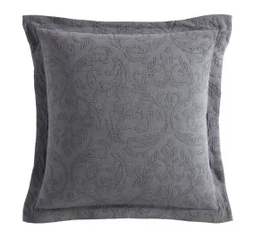 Marbella European Pillowcase Charcoal