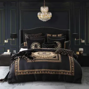 Massimo Black Quilt Cover Set by Davinci