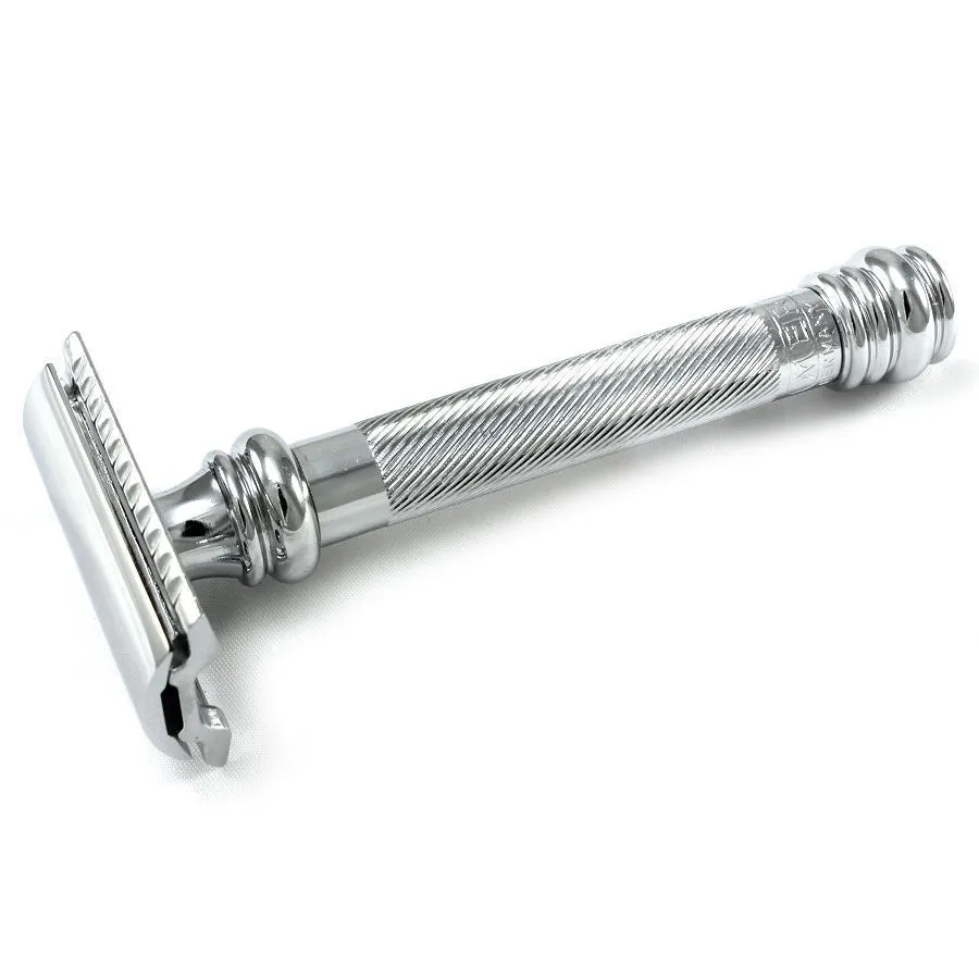 Merkur - 38C HD Classic Barber Pole Long Handle - Double Edge Safety Razor