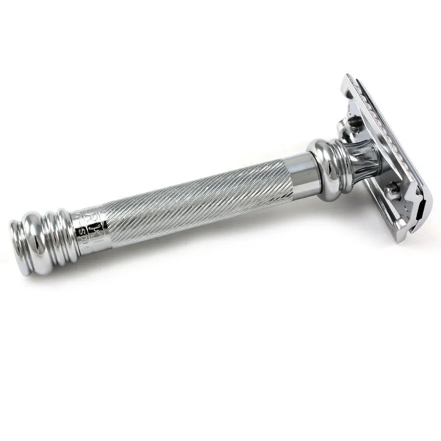 Merkur - 38C HD Classic Barber Pole Long Handle - Double Edge Safety Razor