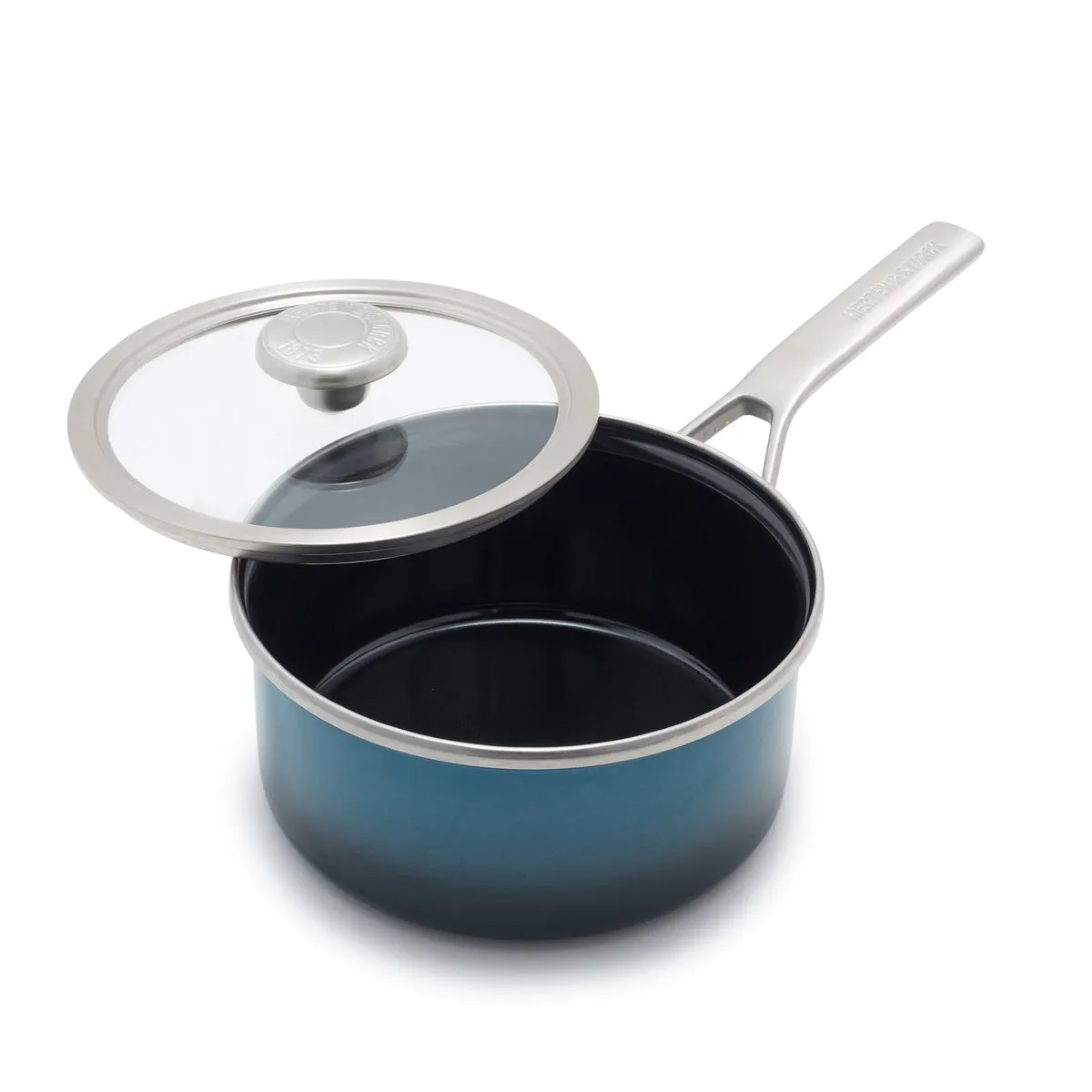 Merten & Storck Steel Core Enameled 2-Quart Saucepan with Lid | Aegean Teal