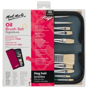 Mont Marte Brush Set in Wallet 11pc - Oil