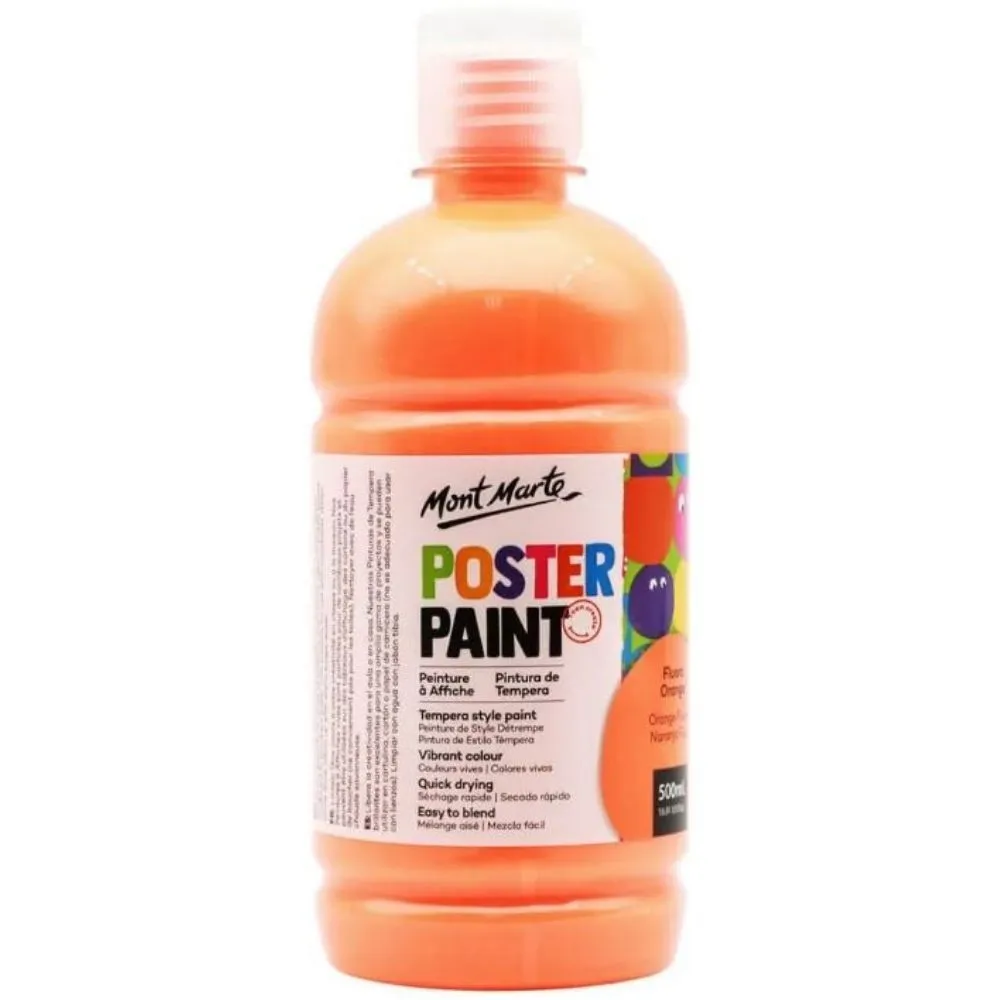 Mont marte Fluoro Poster Paint Set 6pc x 60ml