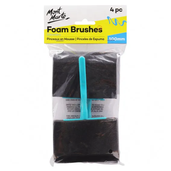 Mont Marte Foam Hobby Brush 100Mont Marte 4pc Poly Bag