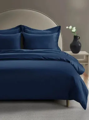 Navy Peony 800 Thread Count Egyptian Cotton Duvet Cover