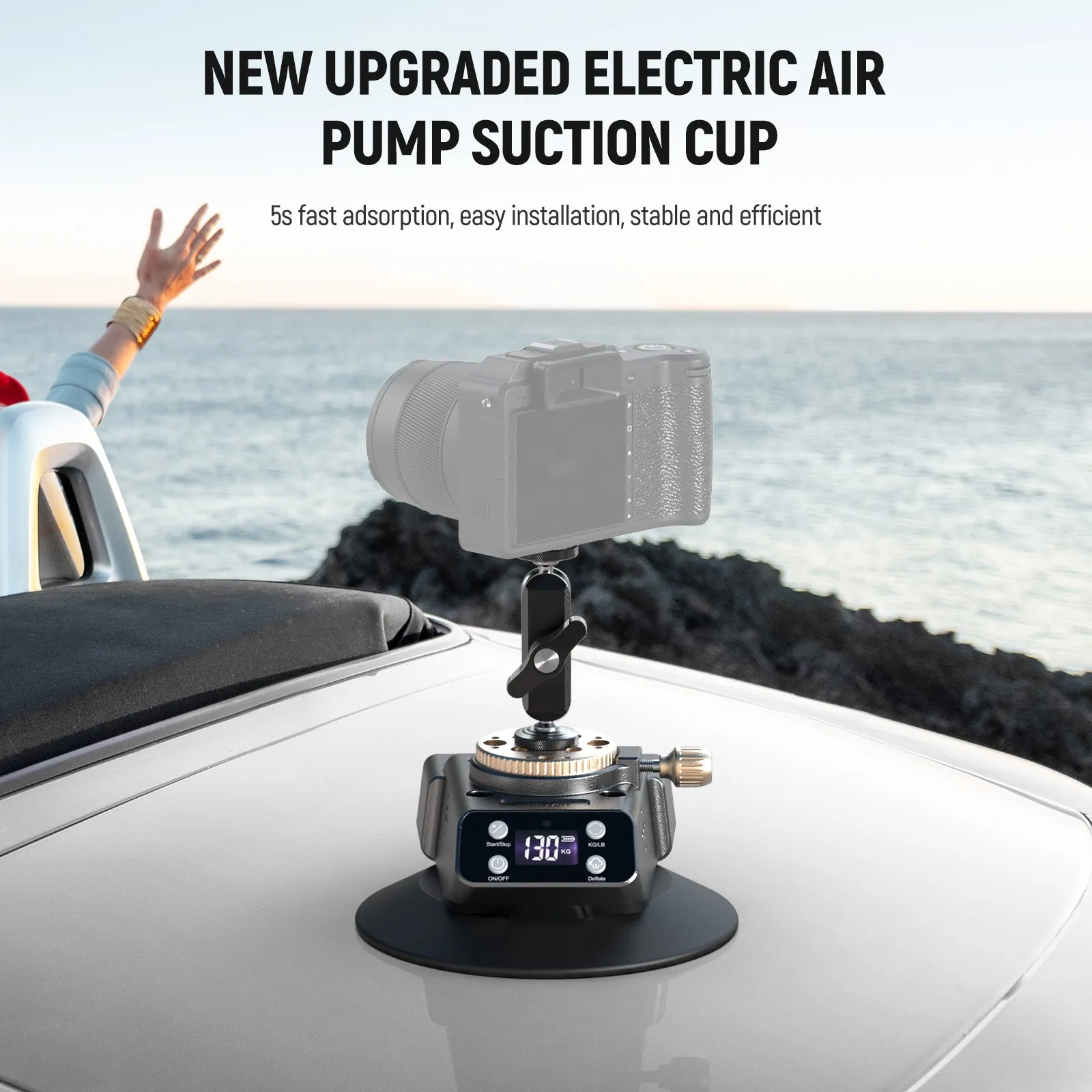 NEEWER CA017 6" Electric Camera Suction Cup Mount