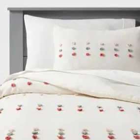 New - Twin Pom Kids' Duvet Cover Cream - Pillowfort