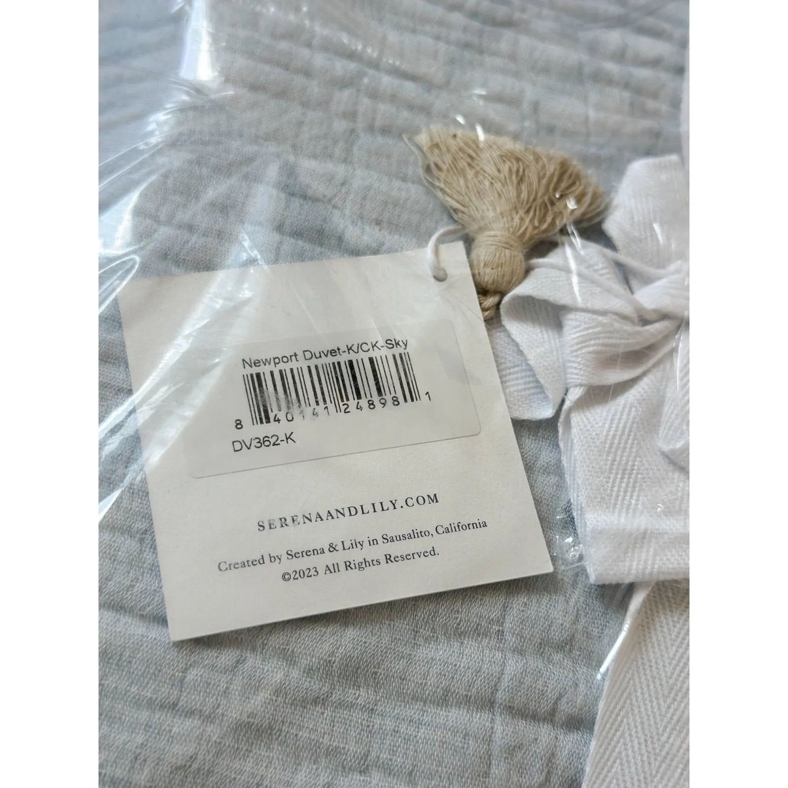 Newport Duvet Cover (K/CK)-Sky