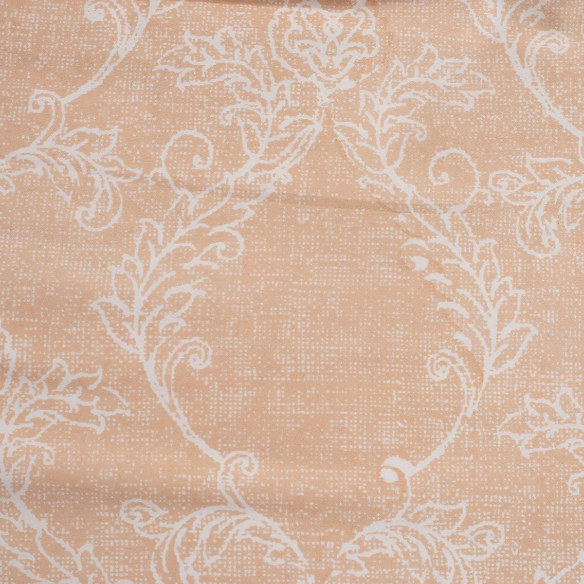 Nostalgic Attire Classic Cambric Peach Printed 100% Cotton Soft Bed Sheet