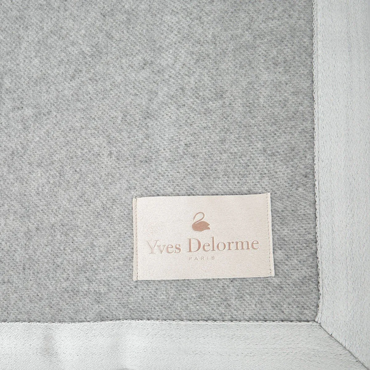 Nymphe Cashmere Blanket in Silver by Yves Delorme