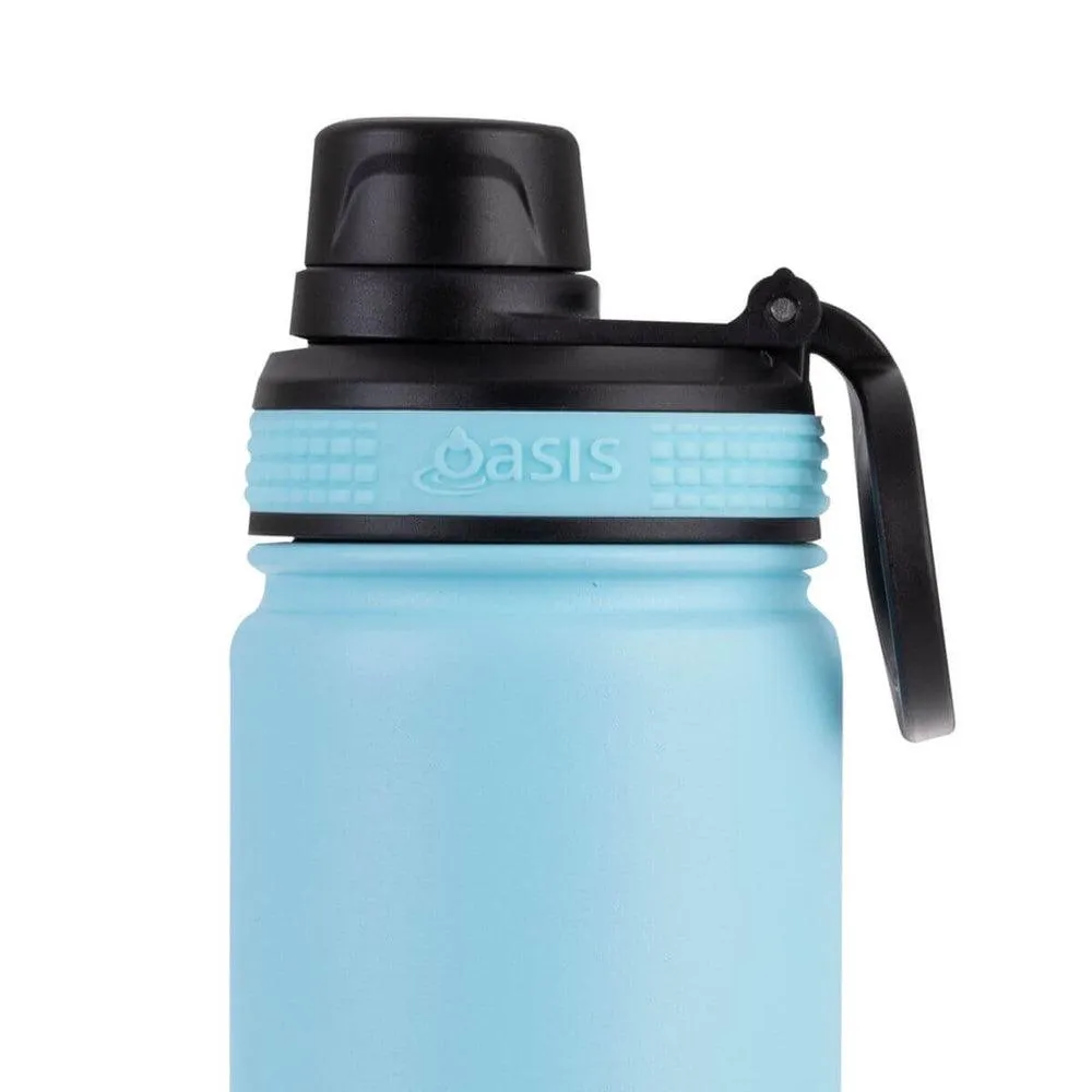 Oasis 550ml Insulated Challenger Water Bottle Island Blue