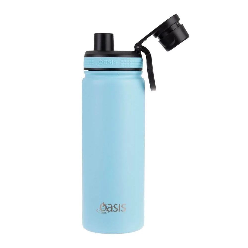 Oasis 550ml Insulated Challenger Water Bottle Island Blue