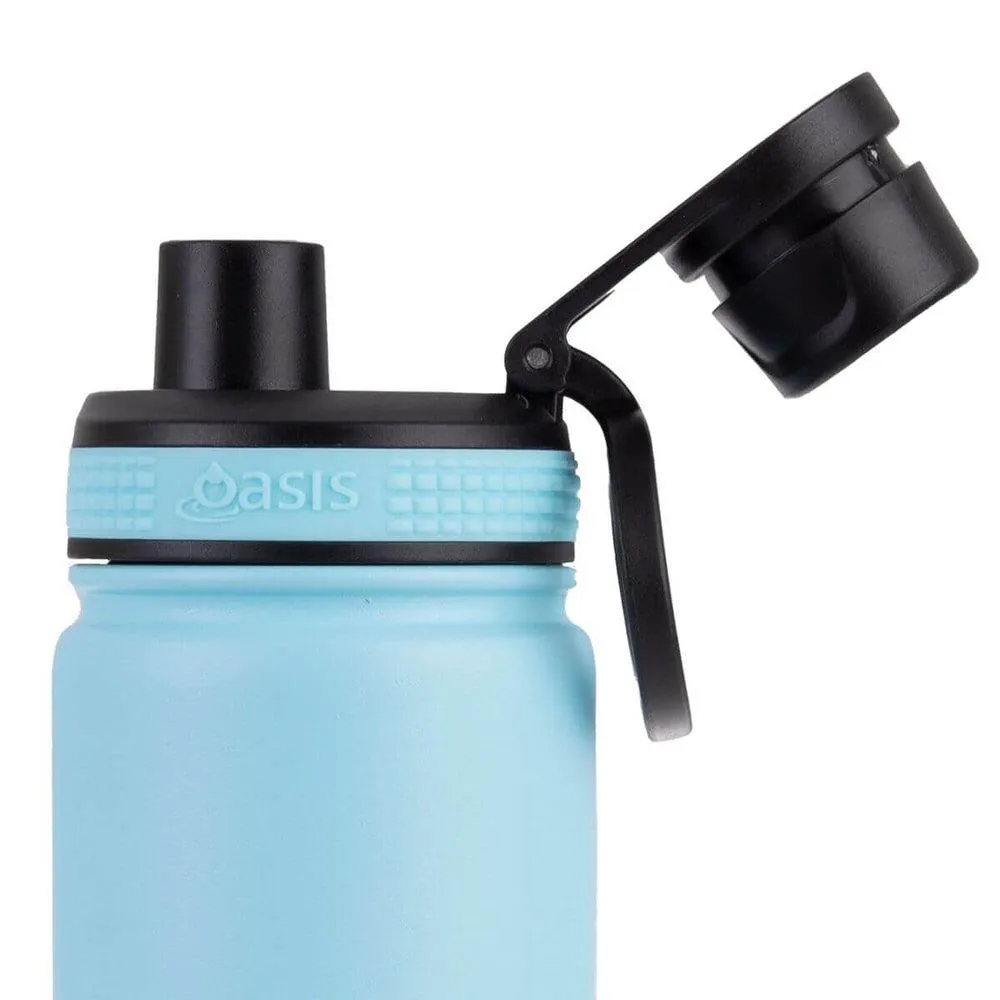 Oasis 550ml Insulated Challenger Water Bottle Island Blue