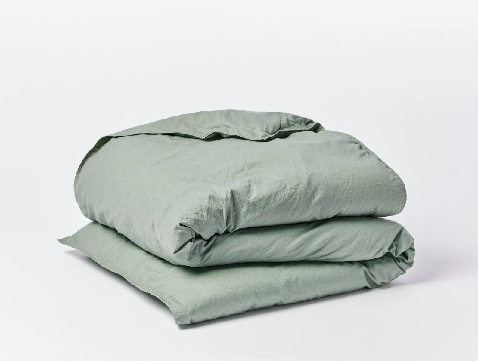 Organic Crinkled Percale Duvet Cover