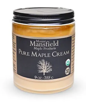 Organic Pure Maple Cream from Mount Mansfield Maple Products