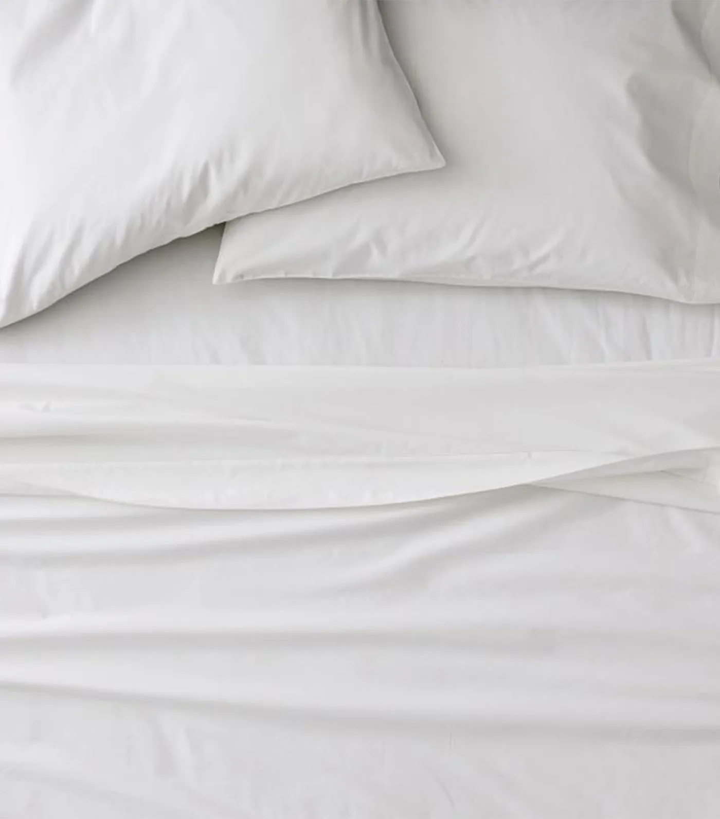 Organic Washed Cotton Sheet Sets & Pillowcases - White