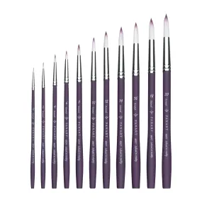 PANART TWO TONE SYNTHETIC FLAT SH BRUSH PACK 6621-2