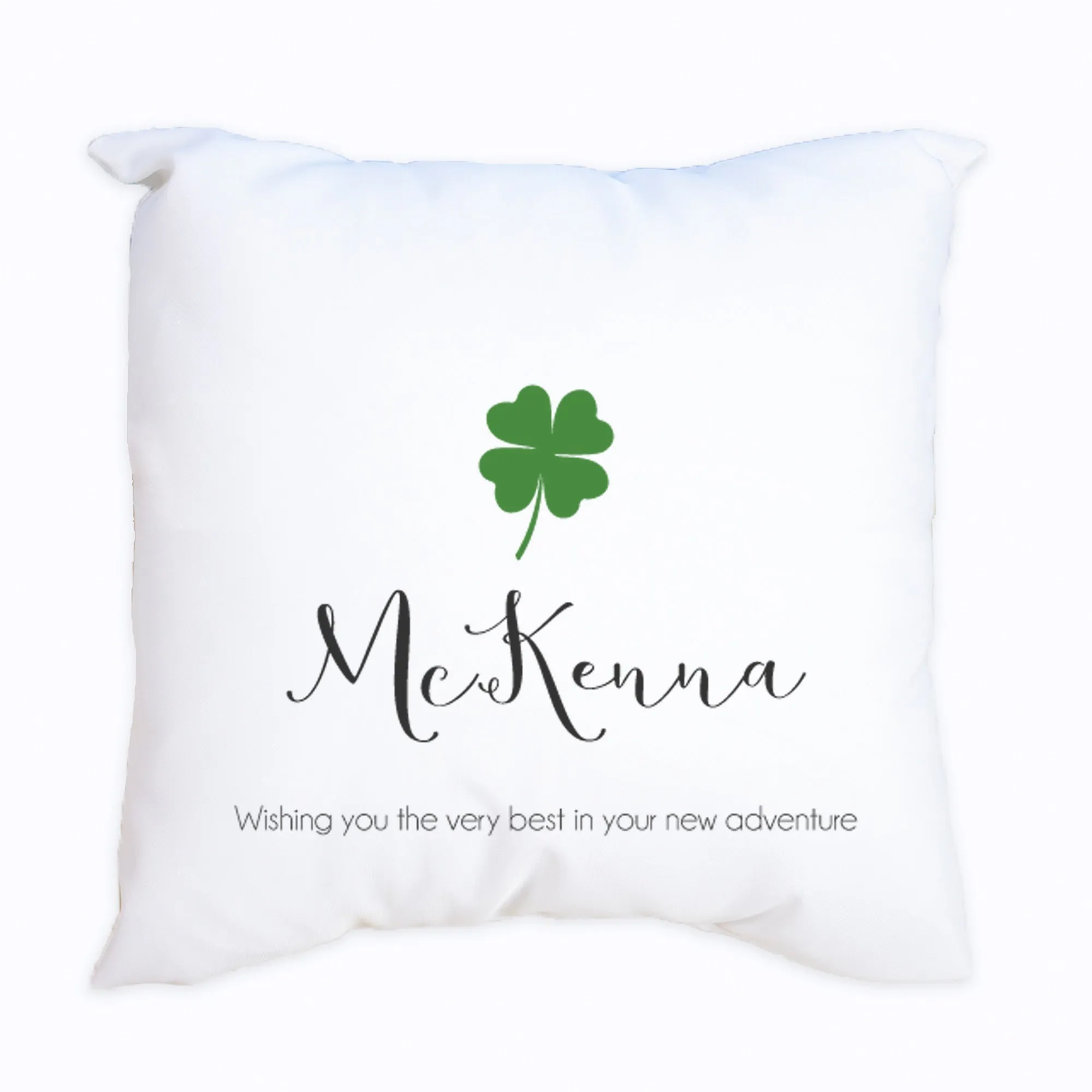 Personalized Lucky Clover Throw Pillowcase