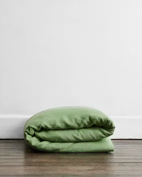 Pistachio 100% French Flax Linen Duvet Cover