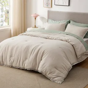 Pom Fringe Comforter Set