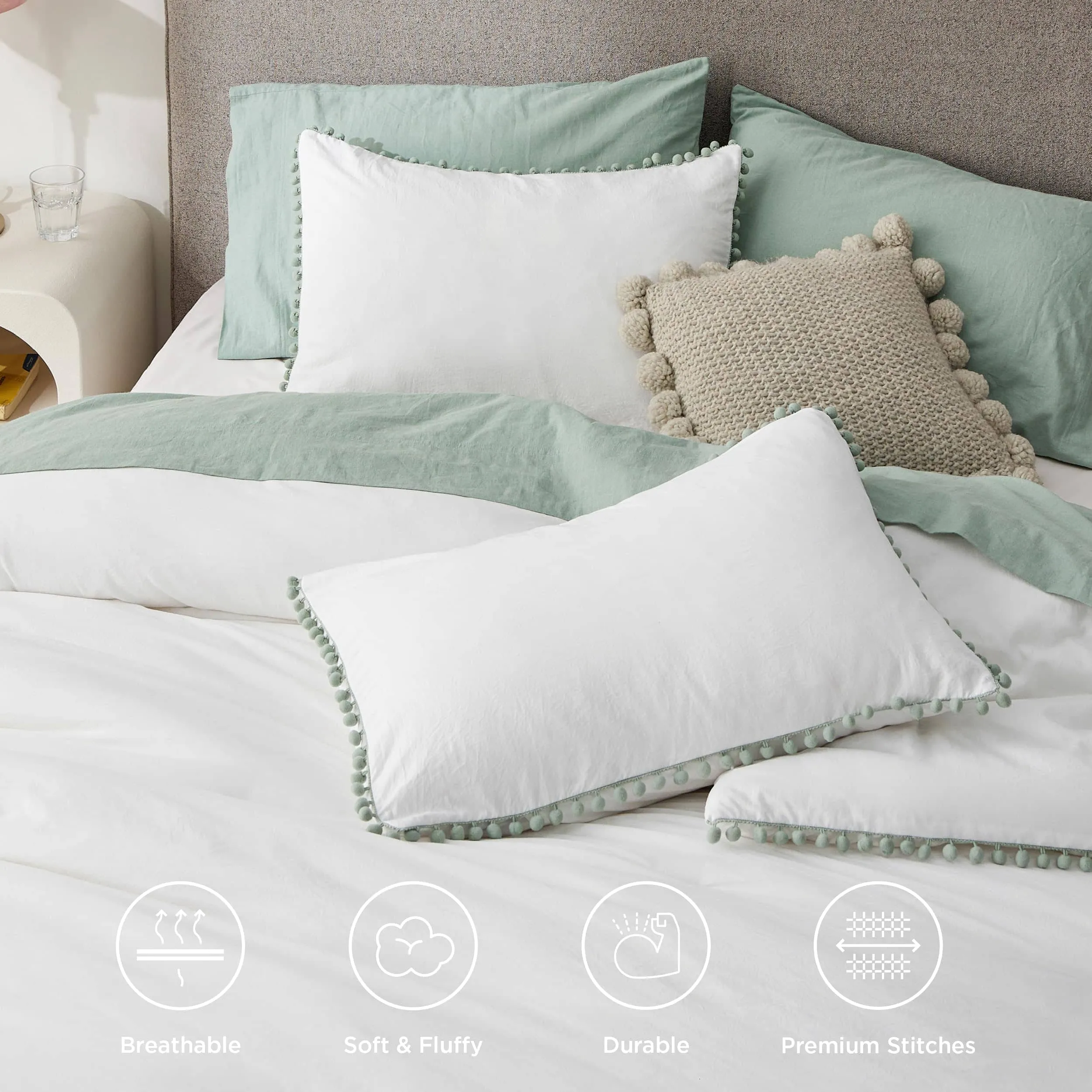 Pom Fringe Comforter Set