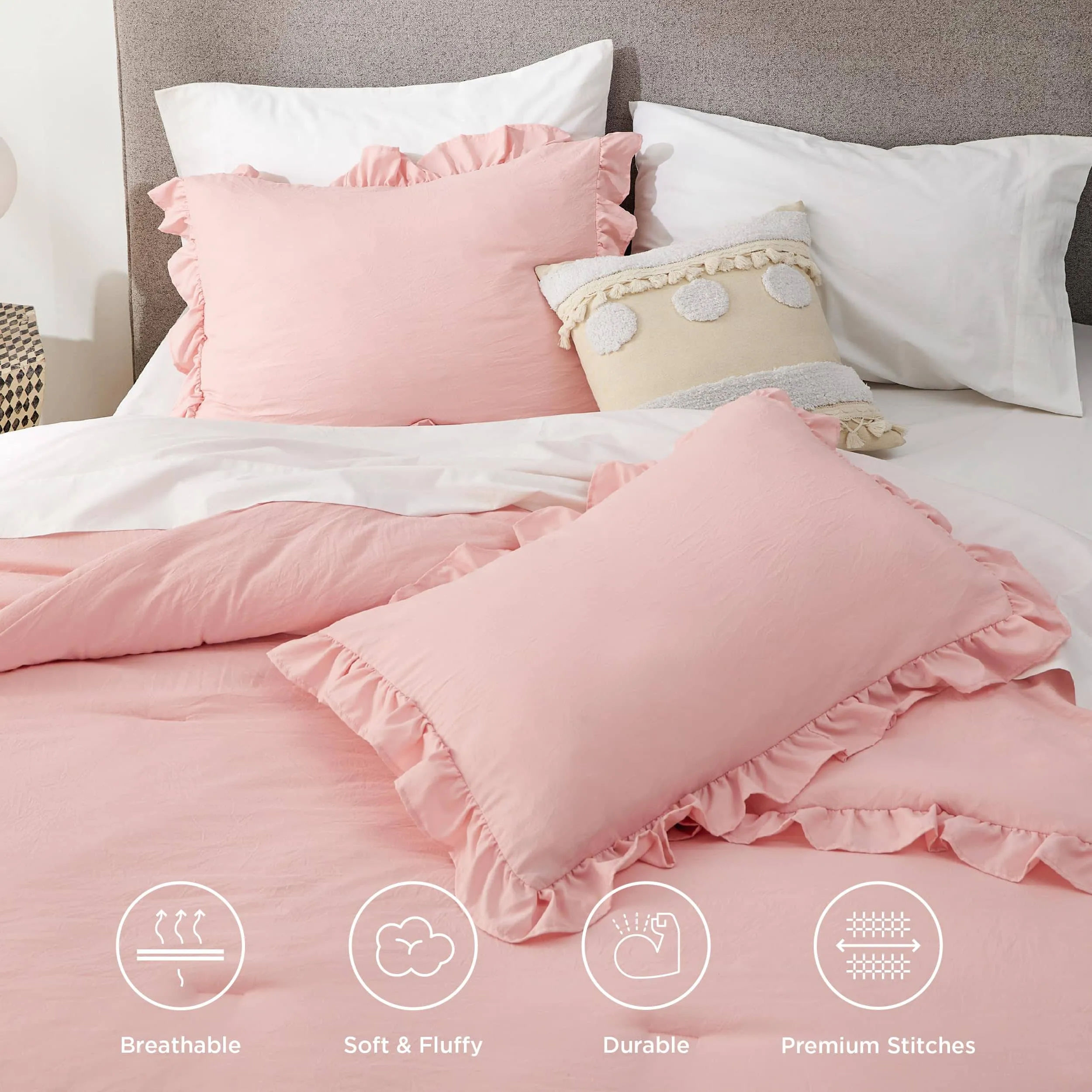 Pom Fringe Comforter Set