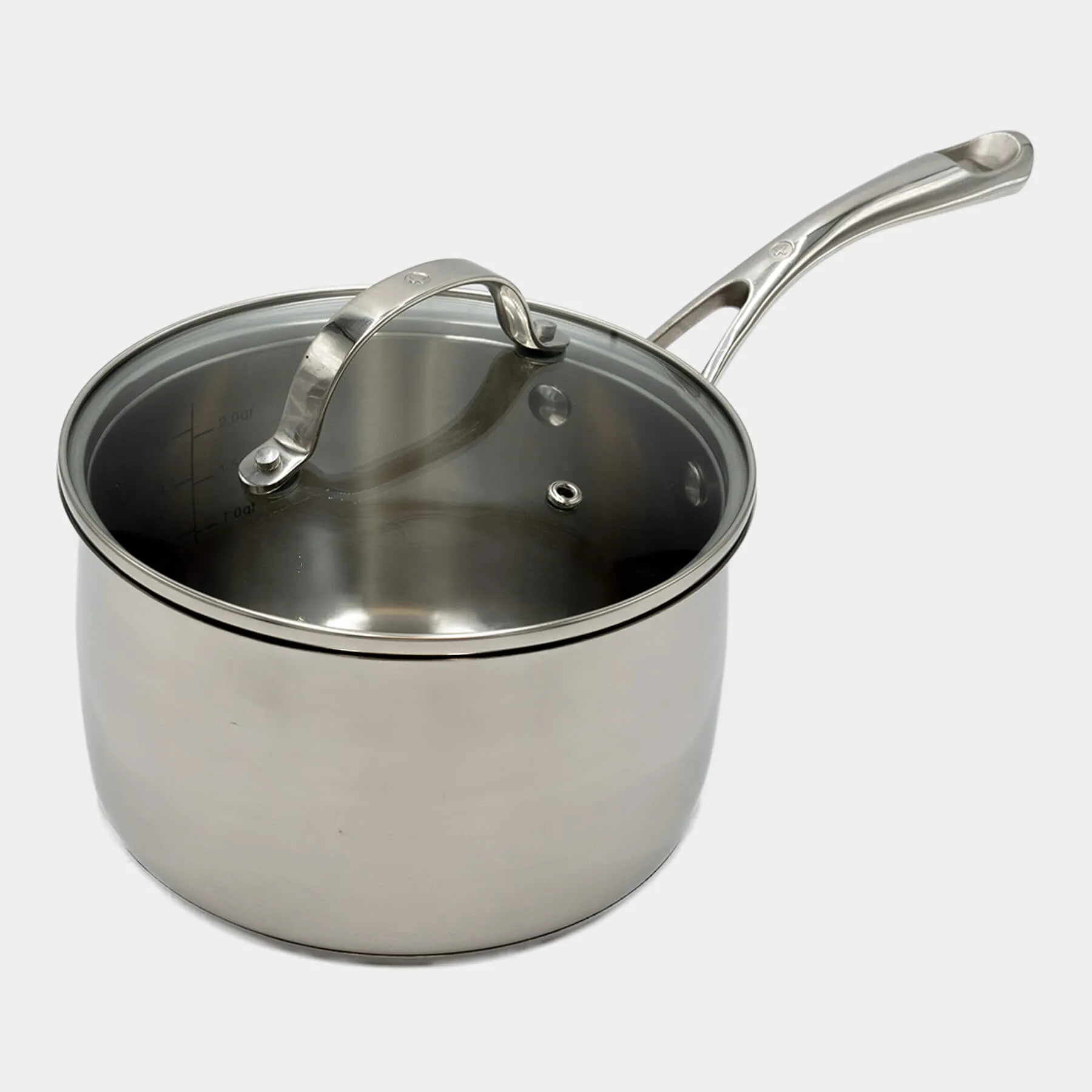 Premium Steel DLX 3.6 qt Saucepan with Glass Lid - Induction