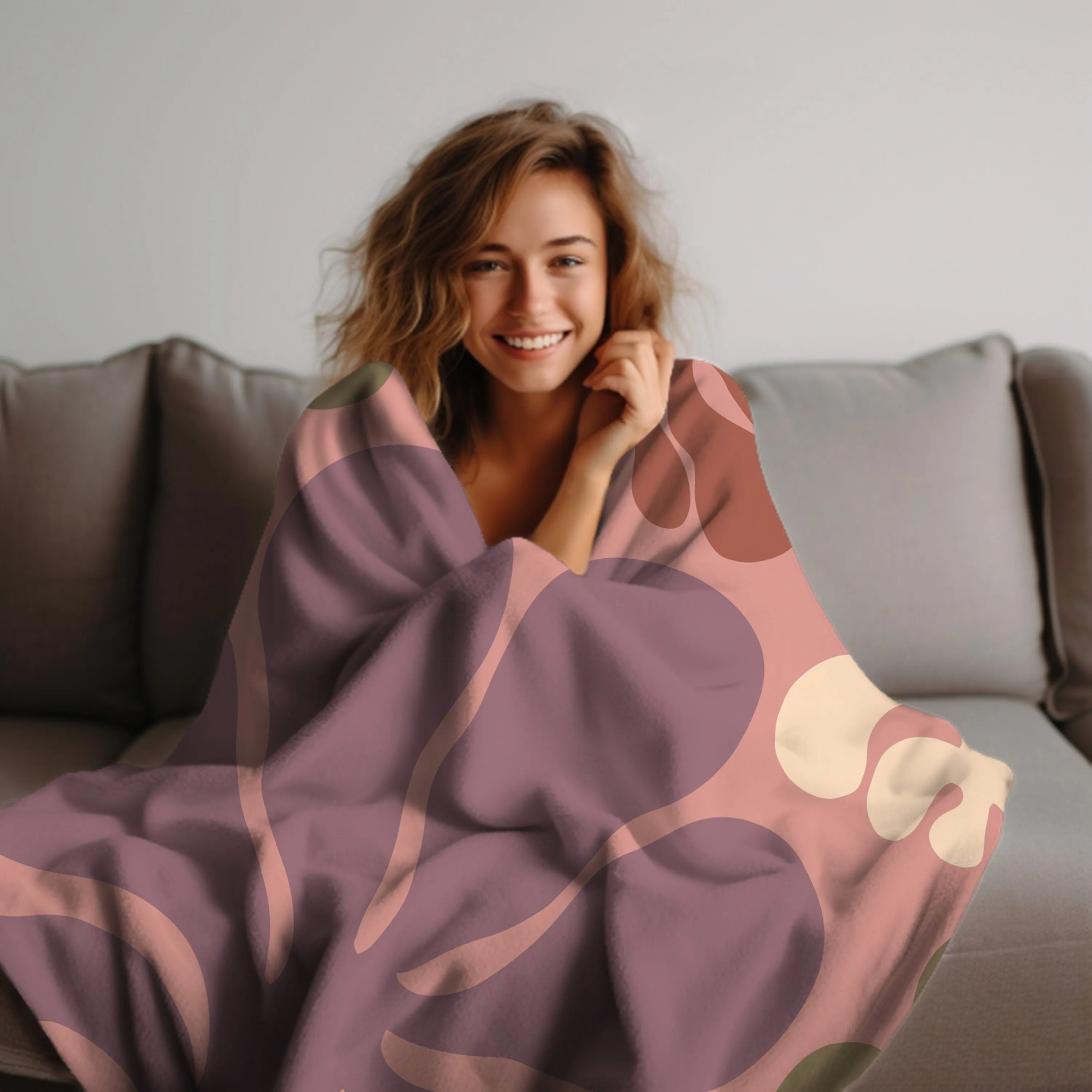 Premium Velveteen Pink Throw Blanket - Cozy & Stylish