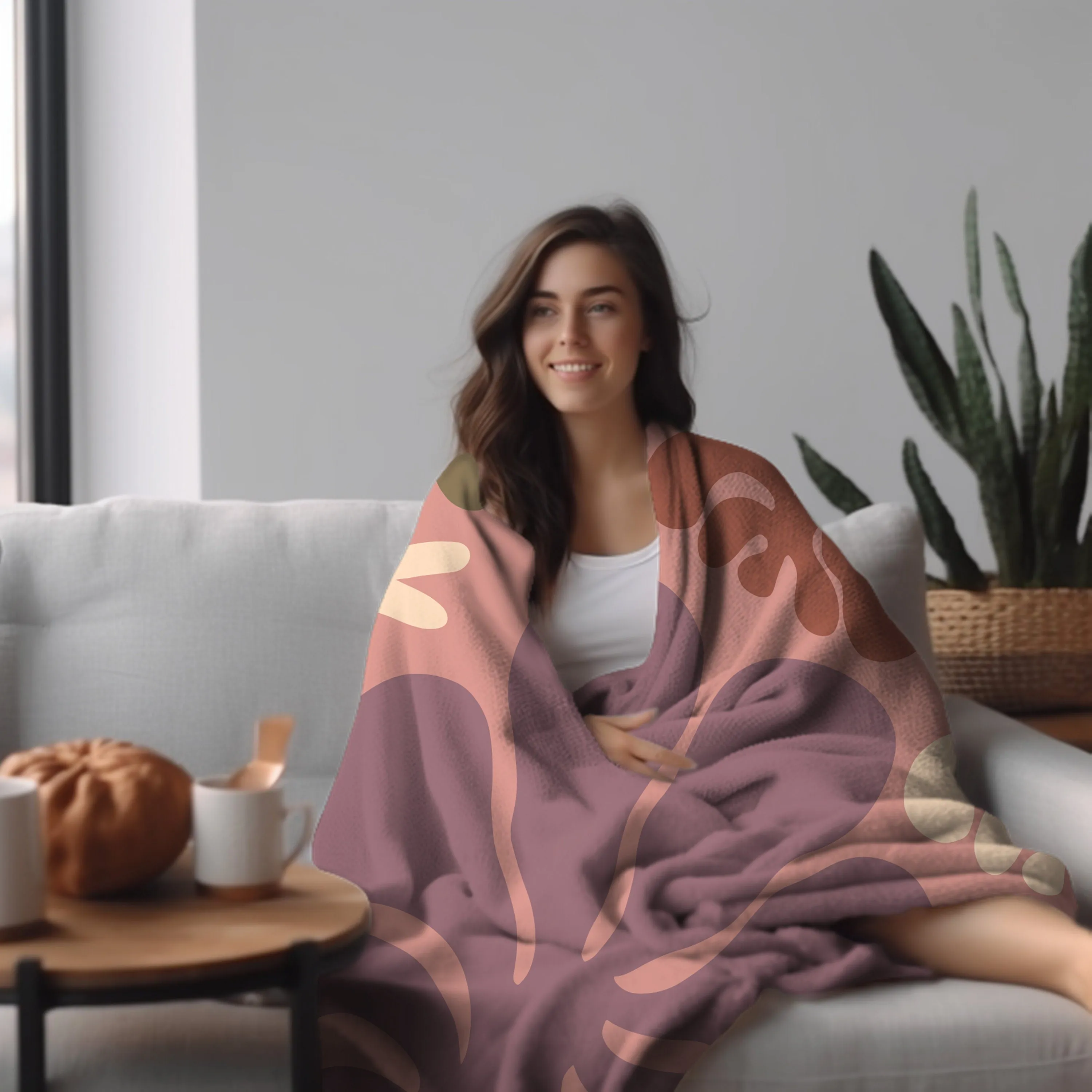 Premium Velveteen Pink Throw Blanket - Cozy & Stylish