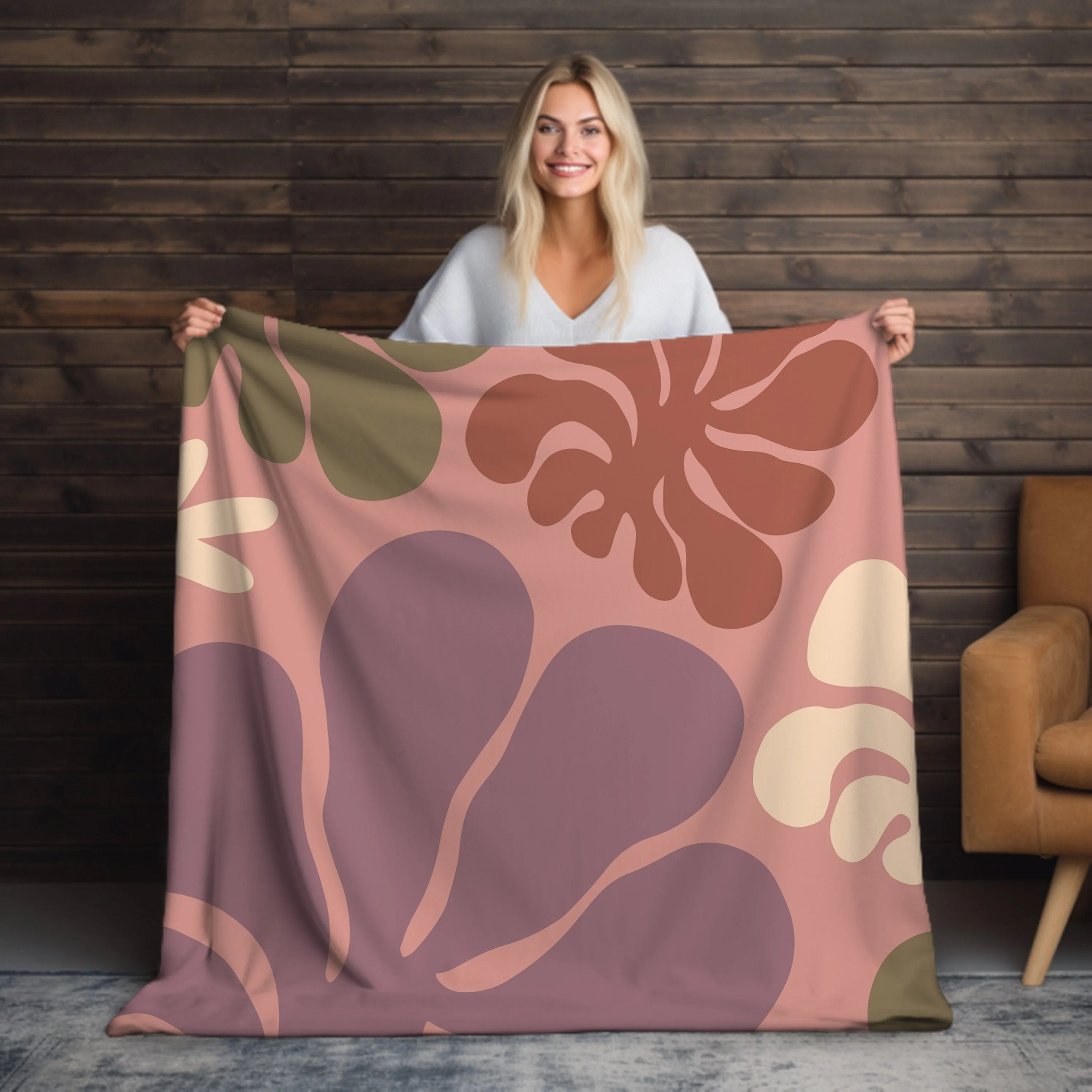 Premium Velveteen Pink Throw Blanket - Cozy & Stylish