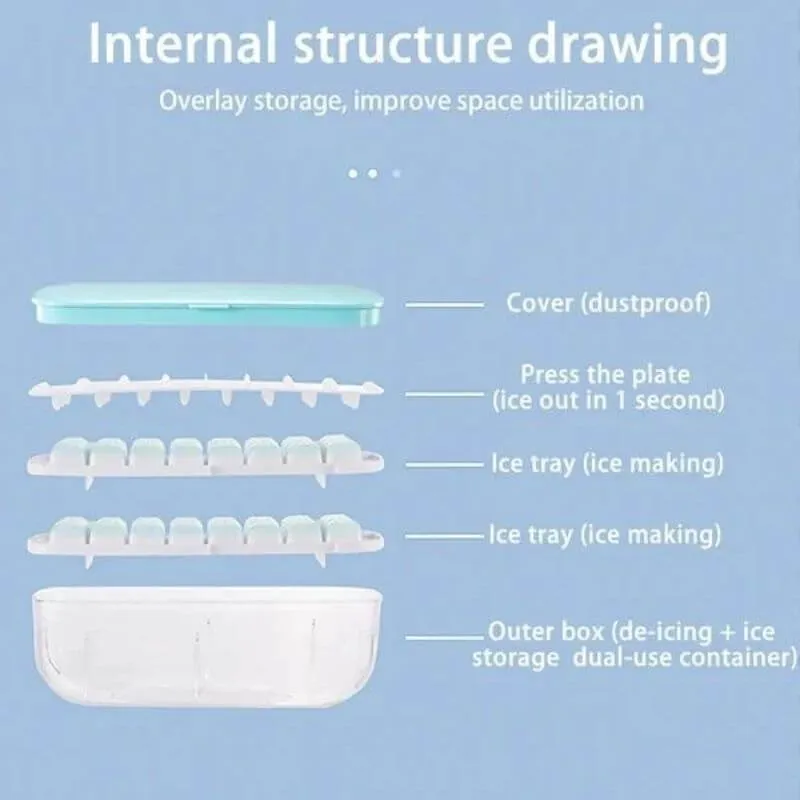 Press Type Ice Cube Maker