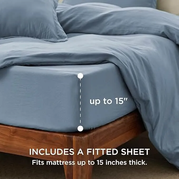 Prewashed Polyester Microfiber Duvet Cover Set