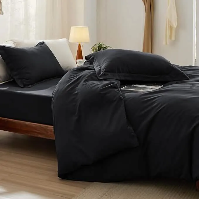 Prewashed Polyester Microfiber Duvet Cover Set