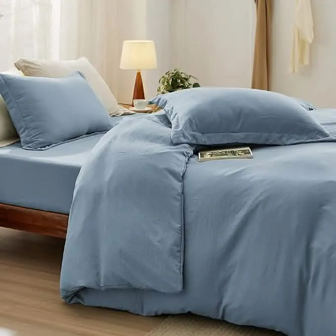 Prewashed Polyester Microfiber Duvet Cover Set