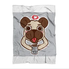 Pug Sublimation Throw Blanket