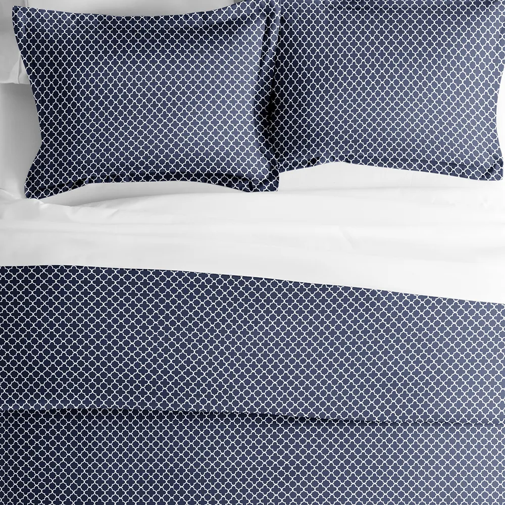 Quatrefoil Pattern 3-Piece Duvet Cover Set