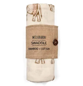 "Tutu Elephant" Bamboo Swaddle Blanket