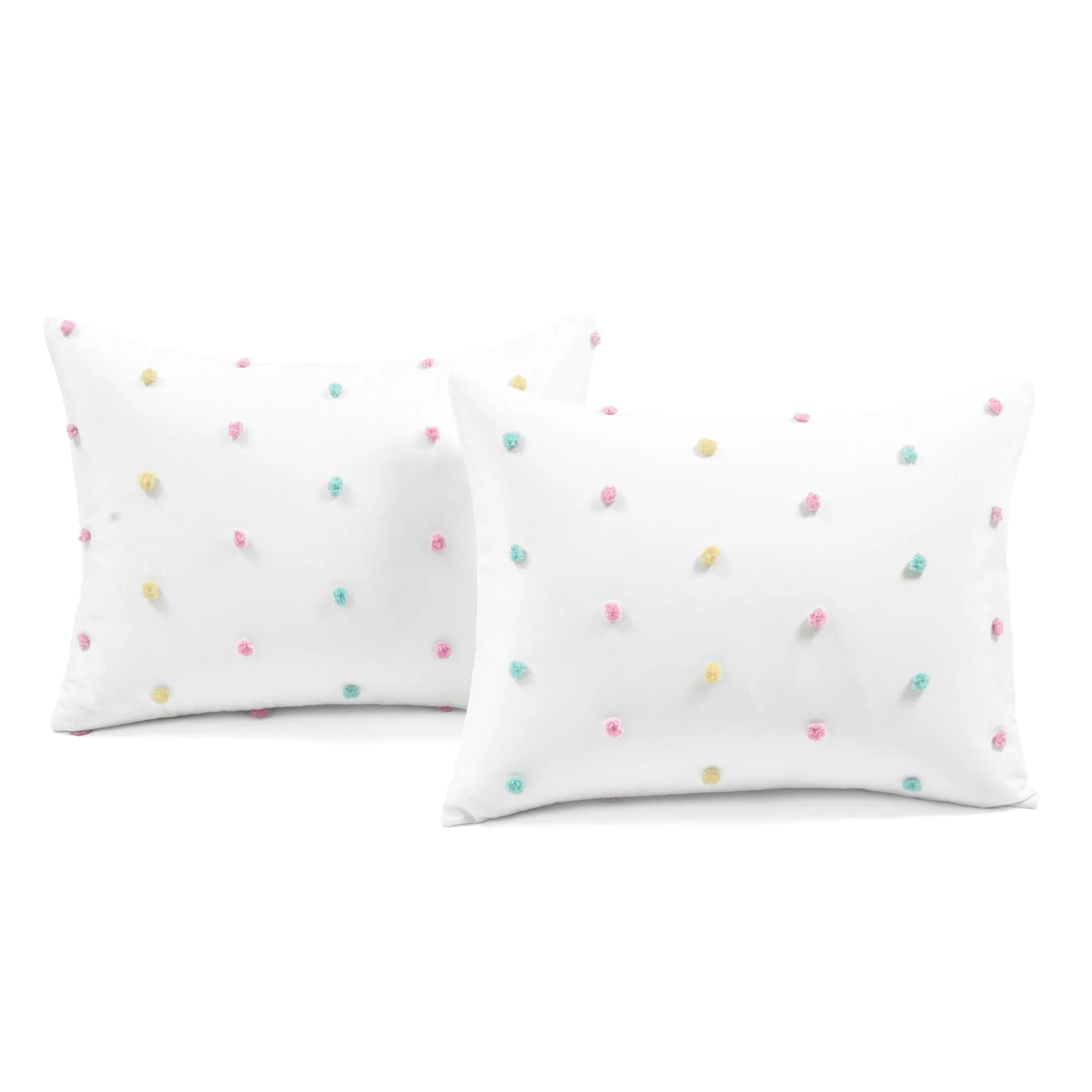 Rainbow Tufted Dot Comforter Set