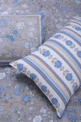 Rama Kashvi Blue  Cotton Bedsheet