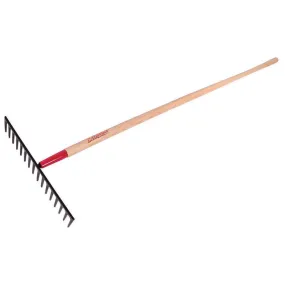 Razor-Back 66.25 in. 16 Tine Steel Level Rake Wood Handle