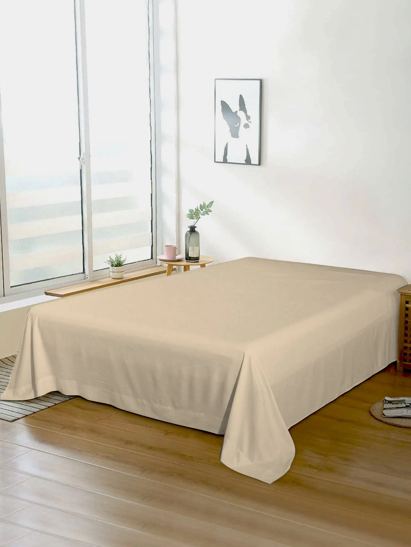 Rest Super Soft Super King Flat Sheet 240x260cm-Beige